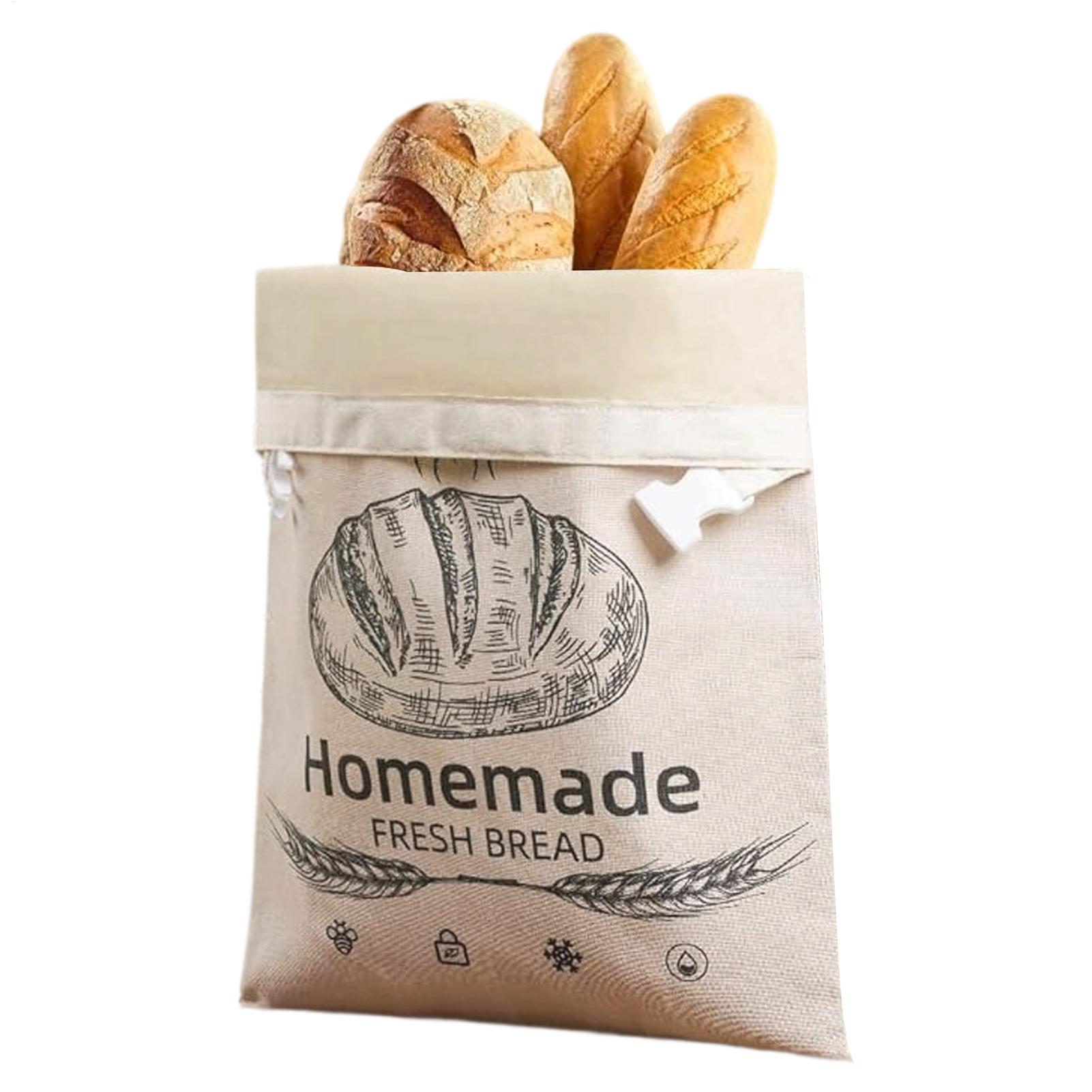 Food Storage Reusable Bags - Saco de pão de linho, sacos