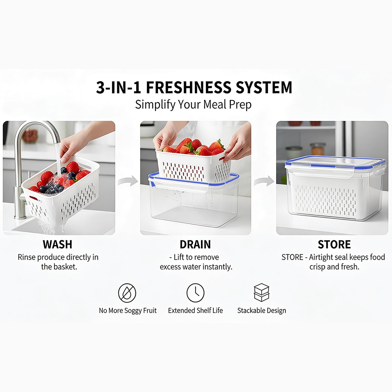 Food Storage Plastic - Recipiente de armazenamento de alimentos 4