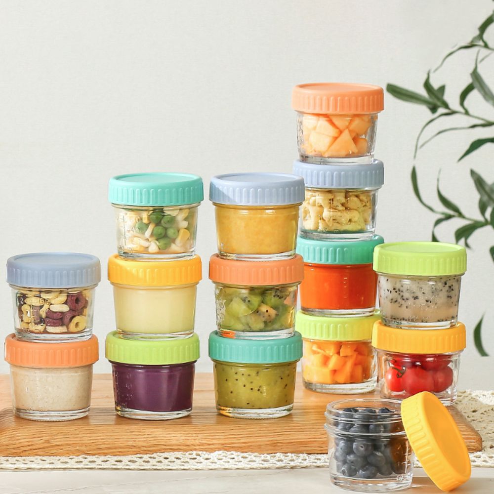 Food Storage With Glass Lids - Jarra de vidro para comida de