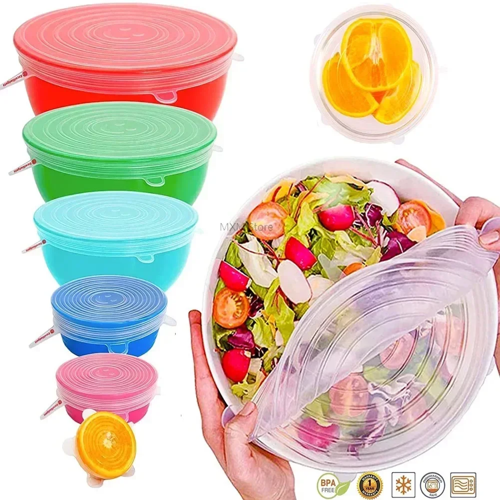 Silicone Stretch Lid - Utensílio De Cozinha Universal Tampa, Organização