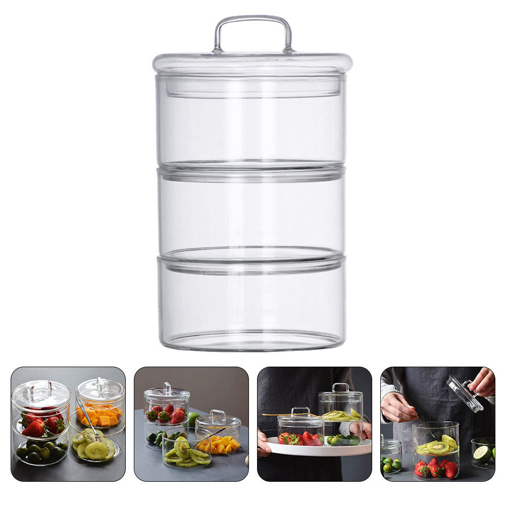 Food Storage Glass Jar - Conjunto de 1 Tigela de Vidro