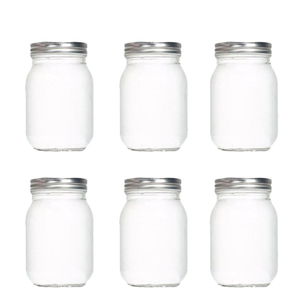 Food Storage Glass Jar - Conjunto de 6 Frascos de Vidro