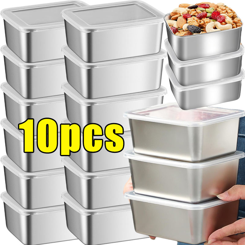 Food Storage Stainless Steel Containers - Recipientes de armazenamento de alimentos em