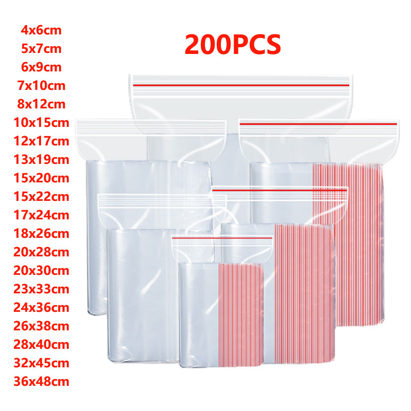 Ziploc Food Storage - 100/200 unidades de sacos plásticos pequenos