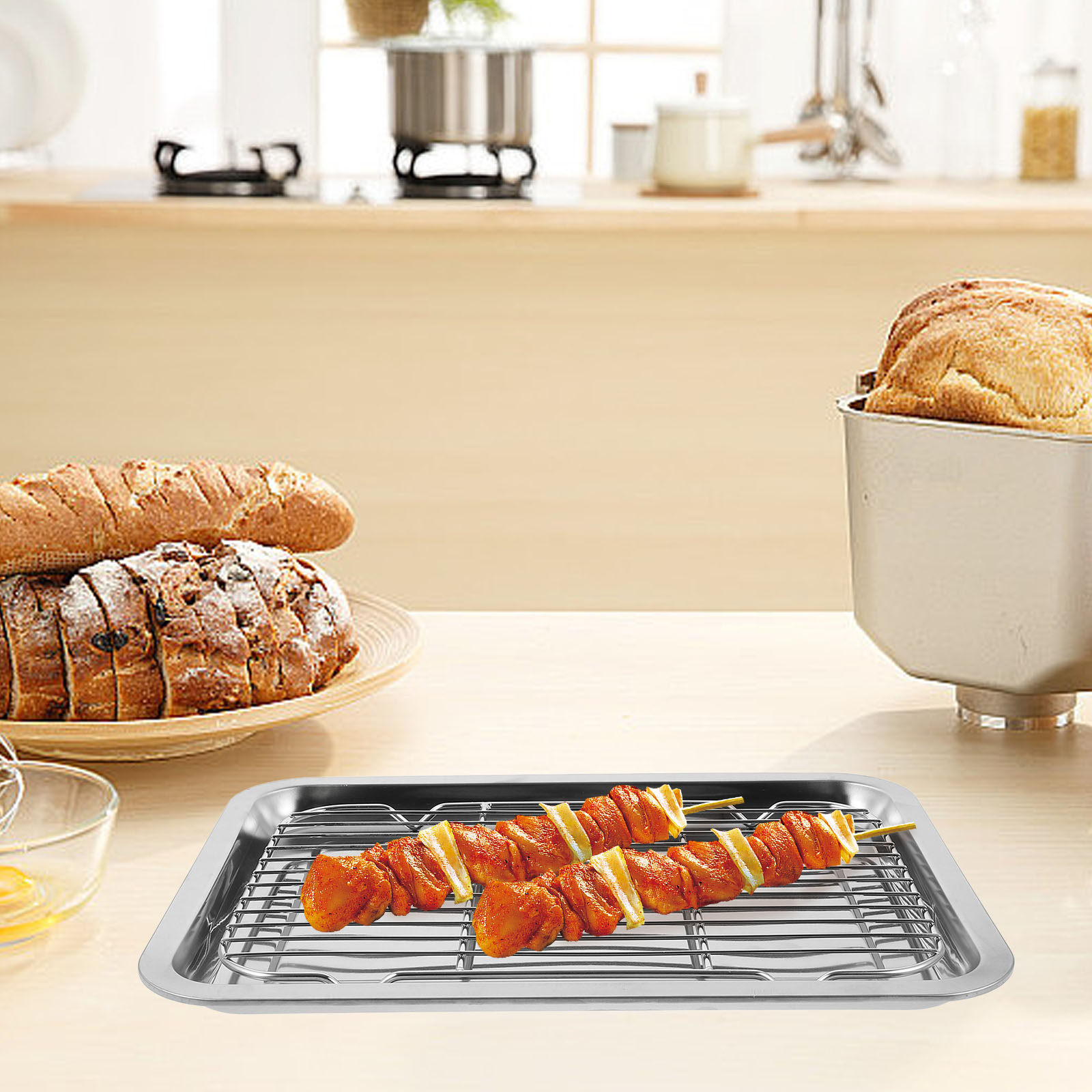 Food Storage Stainless Steel - 1 Conjunto de Grelha de Arame