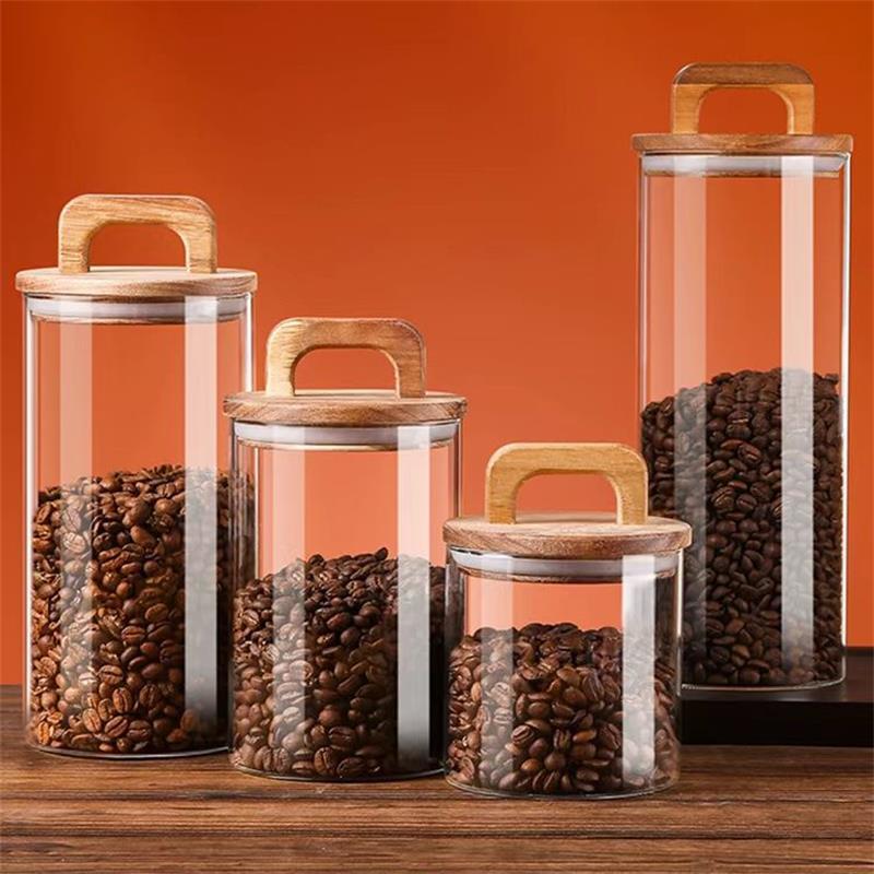 Food Storage Glass Jar - Frasco de vidro transparente com tampa