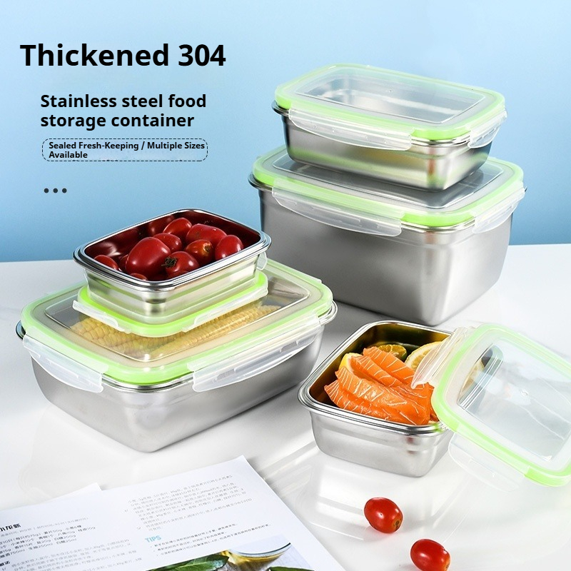 Food Storage Stainless Steel Containers - Conjunto de lancheira de aço inoxidável