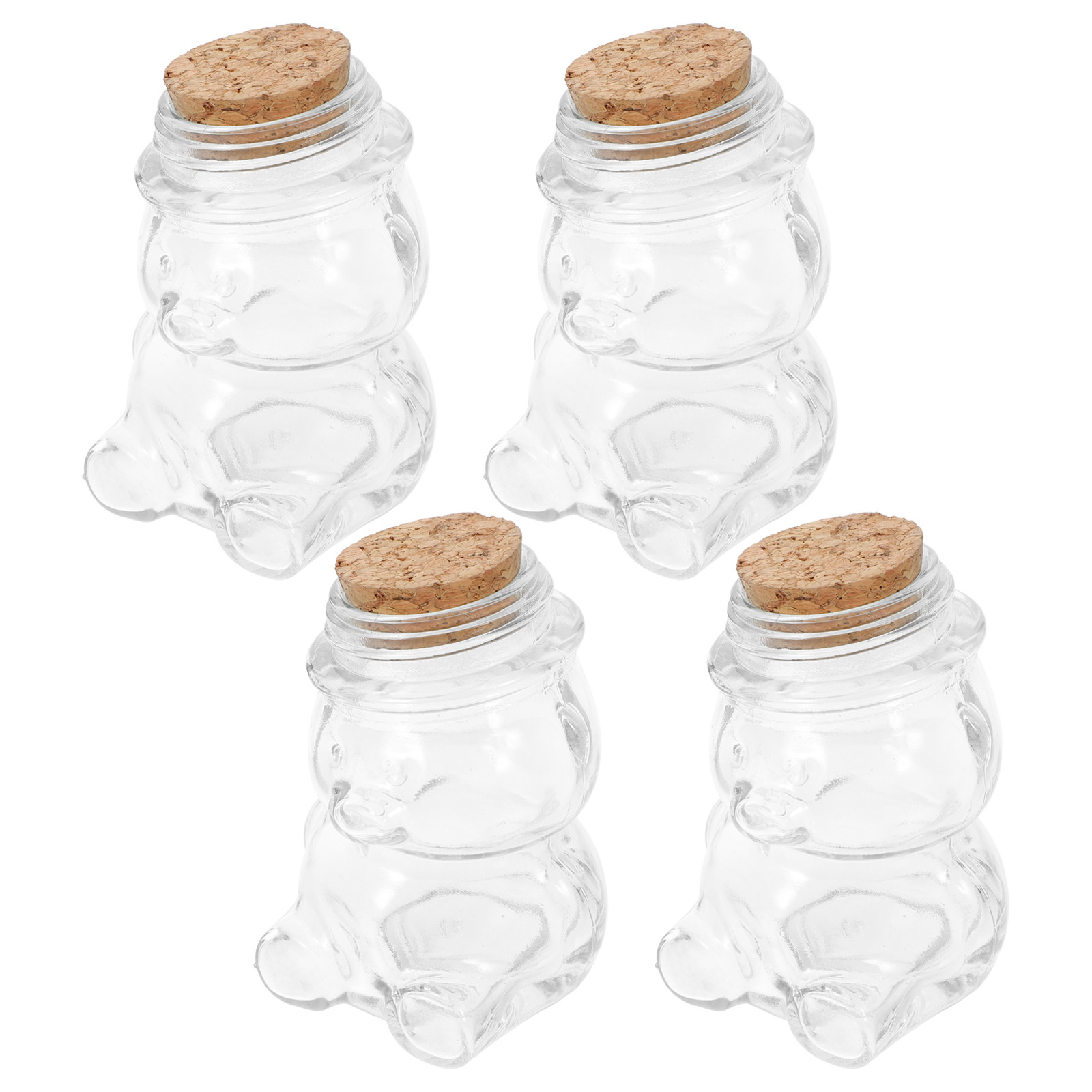 Food Storage Glass Jar - Conjunto de 4 Potes de Vidro