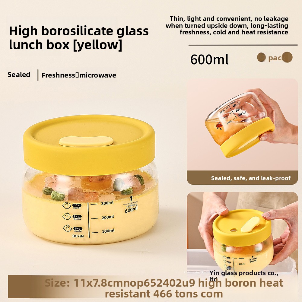 Food Storage Glass Jar - Recipiente de armazenamento de alimentos de