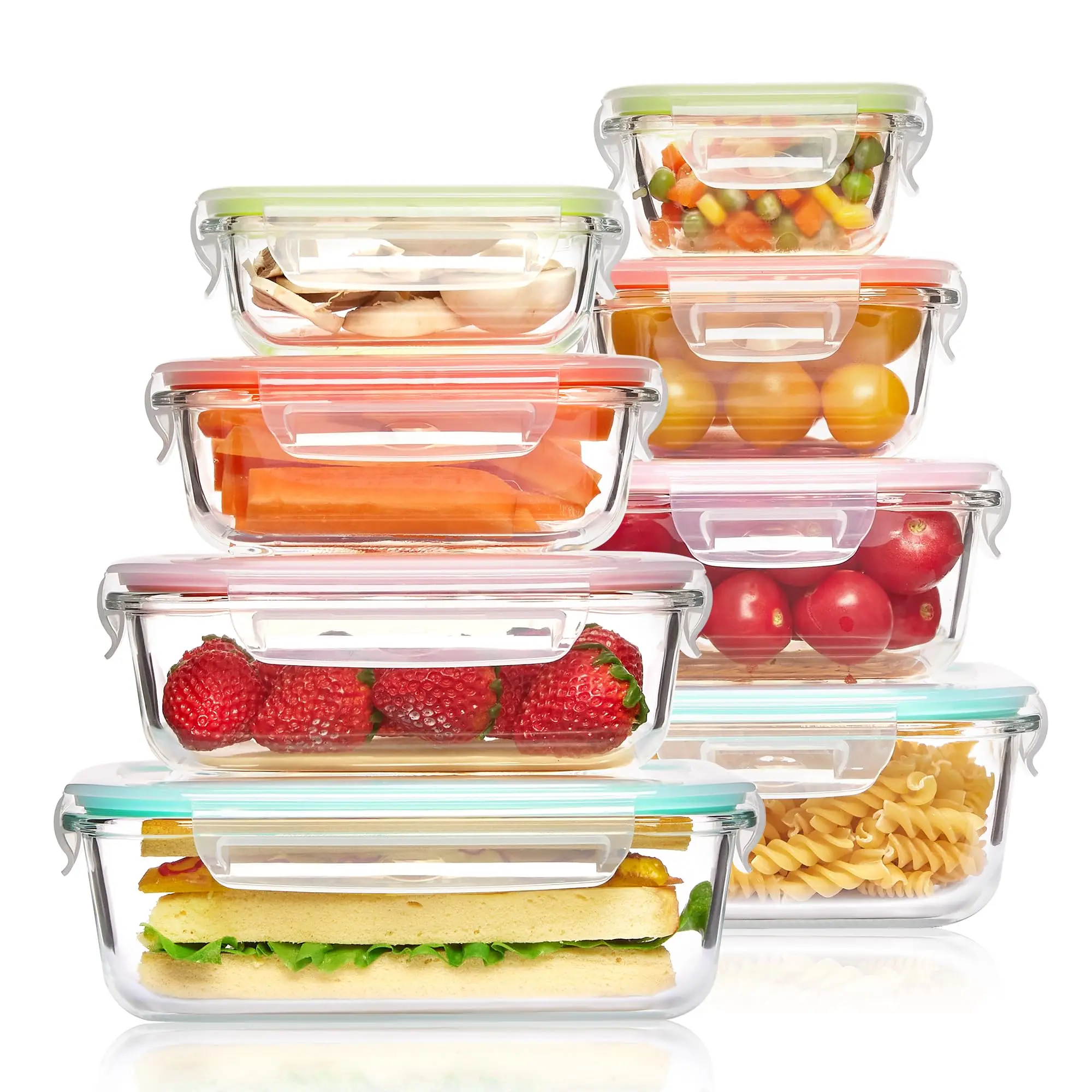 Food Storage Glass Jar - Lancheira de vidro, recipientes para armazenamento