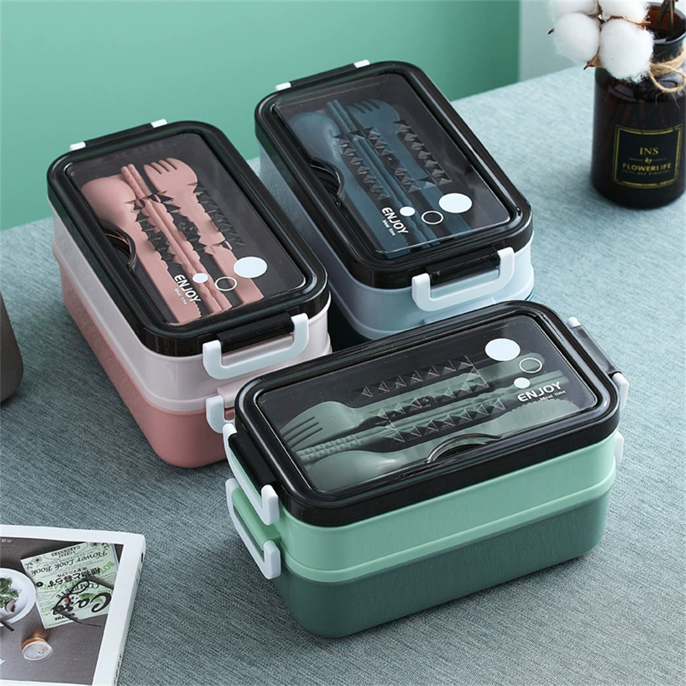 Food Storage With Compartments - 1 unidade de lancheira de dupla