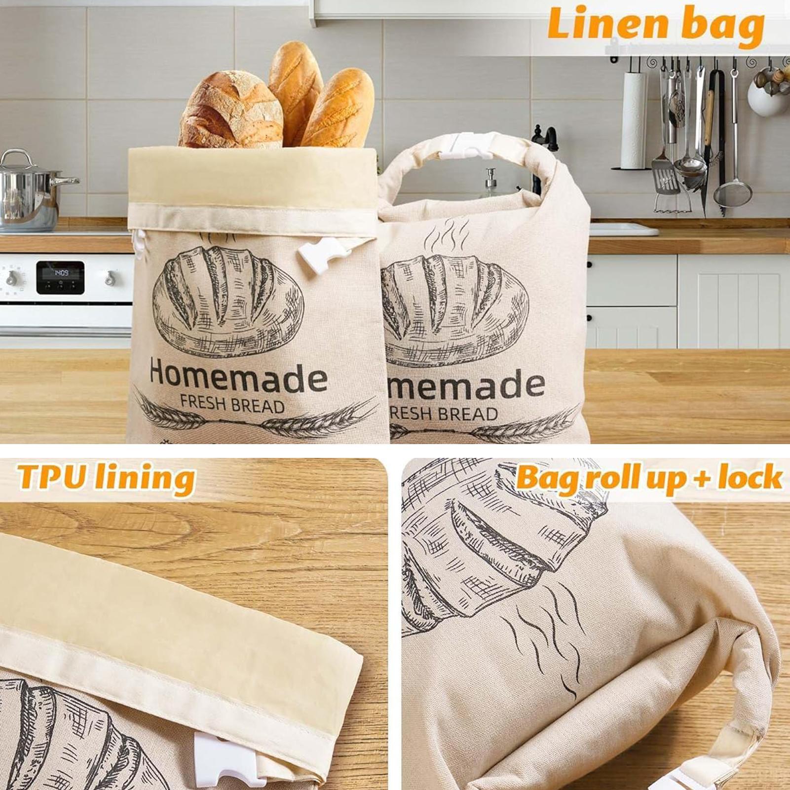 Saco de pão de linho, sacos re - Food Storage Reusable Bags avaliação e preço