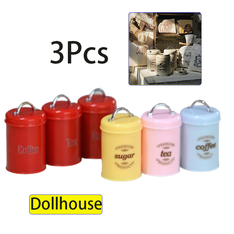 3 pçs casa de bonecas em minia - Food Storage Plastic avaliação e preço