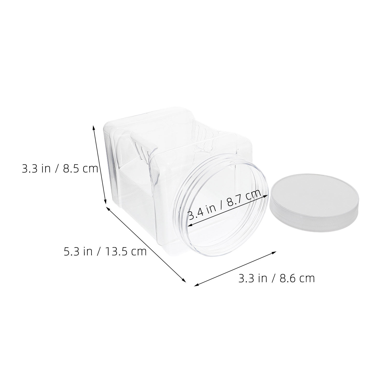 6 Potes Transparentes Quadrado - Food Storage Plastic avaliação e preço