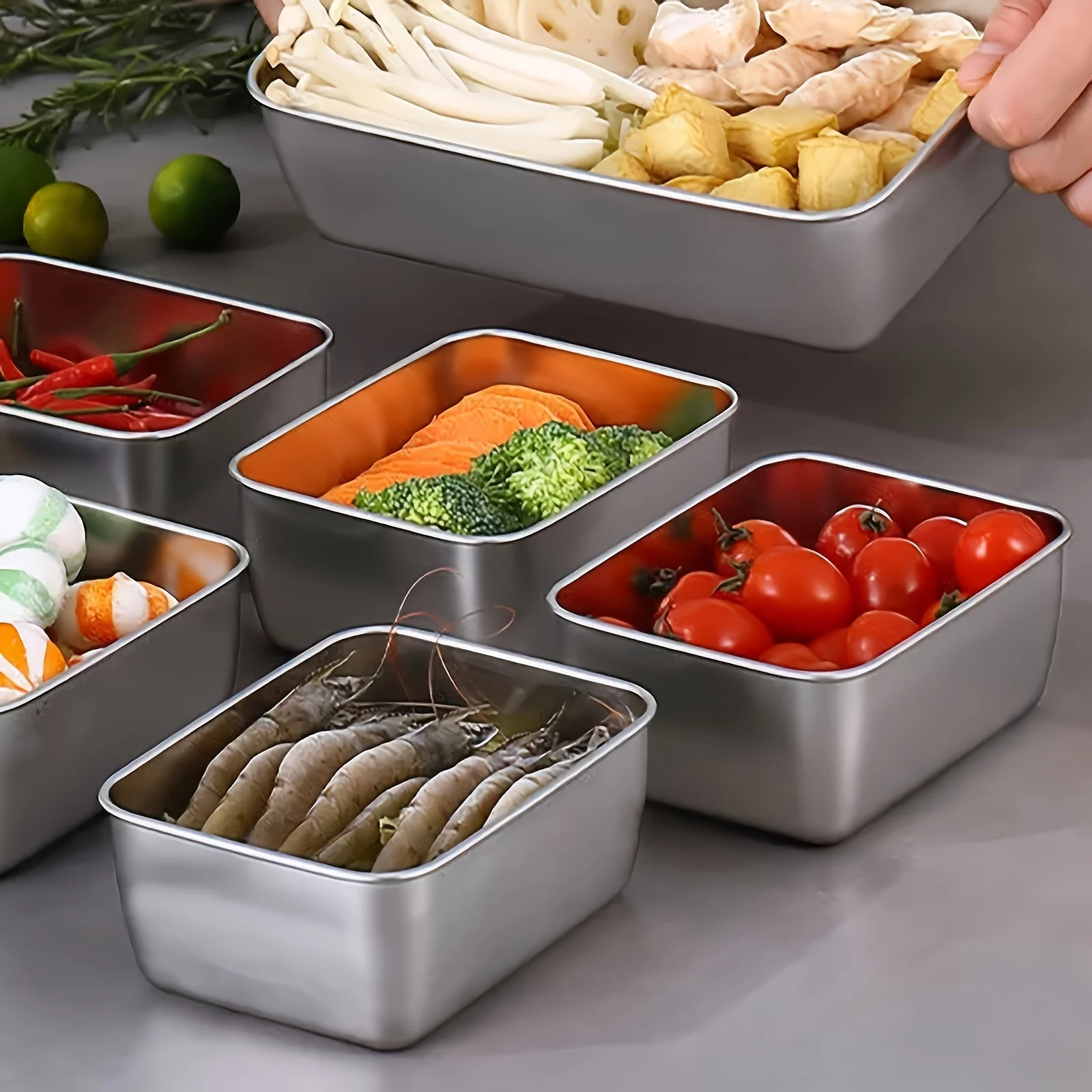 Conjunto de recipientes de aço - Food Storage Stainless Steel Containers avaliação e preço
