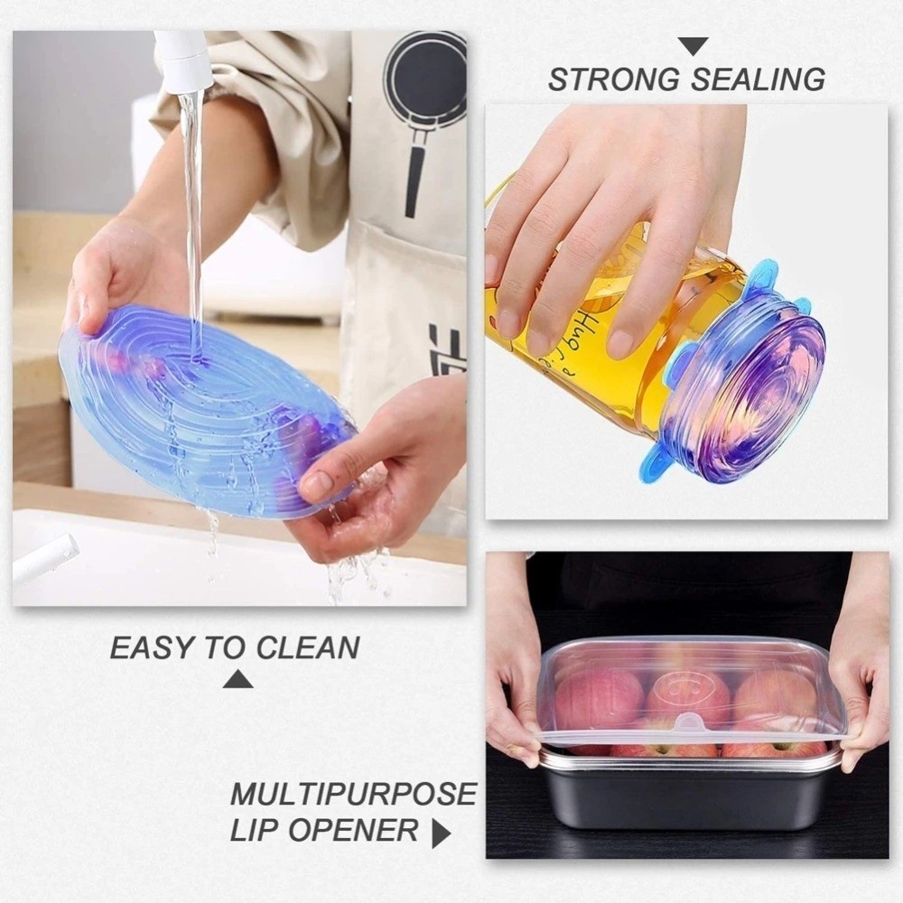 6 pçs útil reutilizável fresco - Silicone Stretch Lid avaliação e preço
