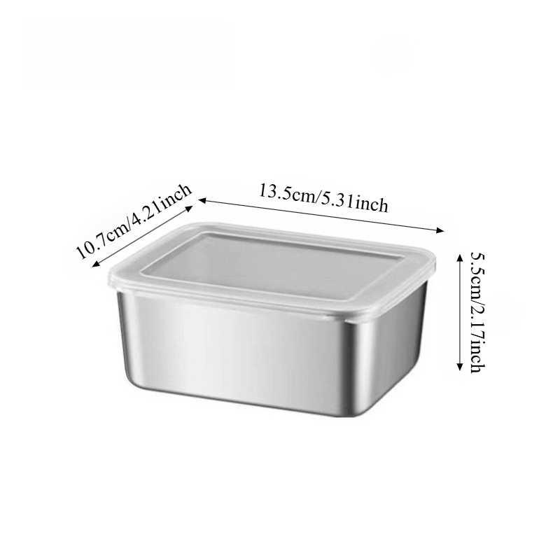 3/6 Peças Recipiente Retangula - Food Storage Stainless Steel Containers avaliação e preço