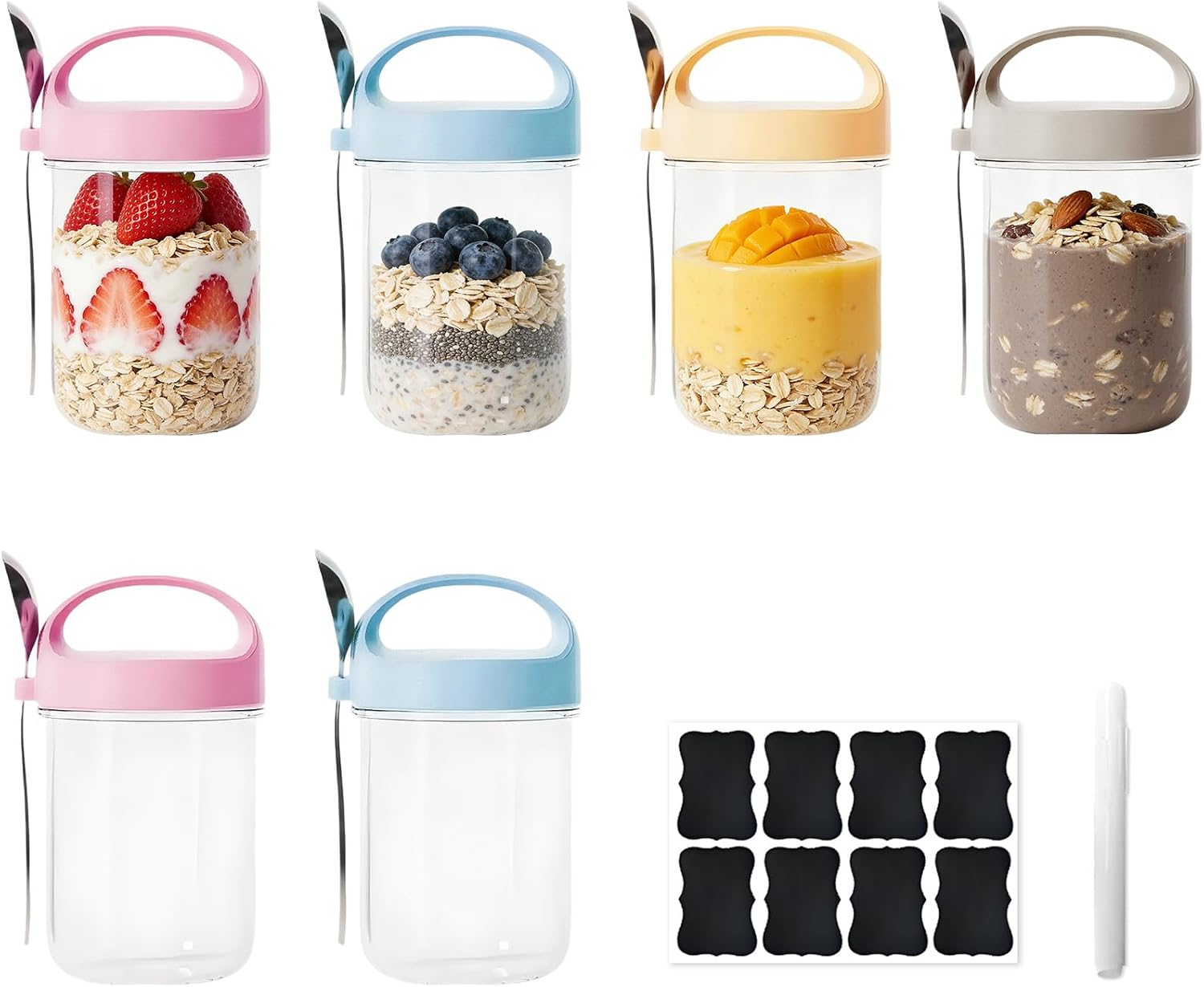 Conjunto de 6 Frascos de Vidro - Food Storage Yogurt avaliação e preço
