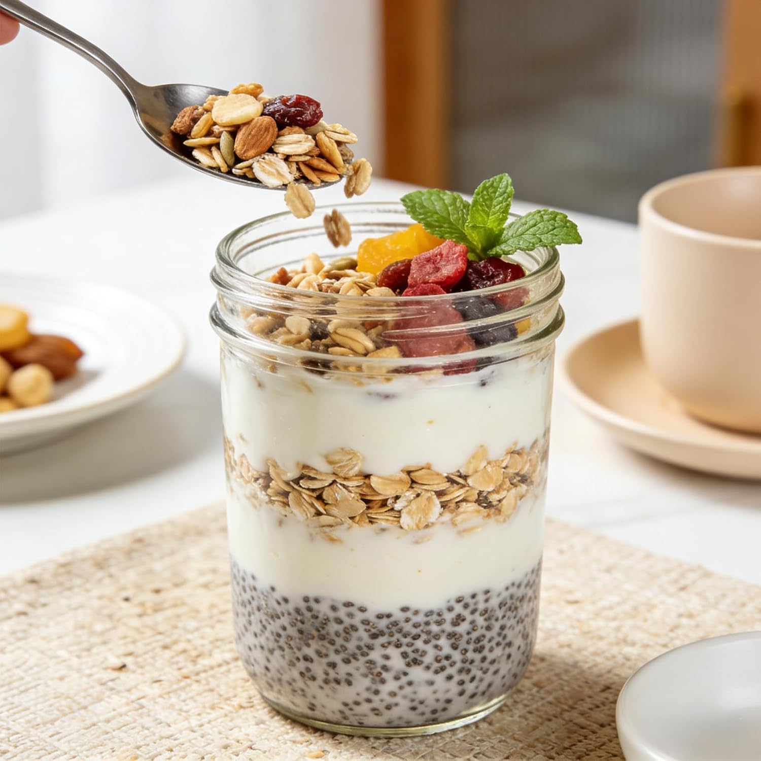 Conjunto de 6 Frascos de Vidro - Food Storage Yogurt avaliação e preço