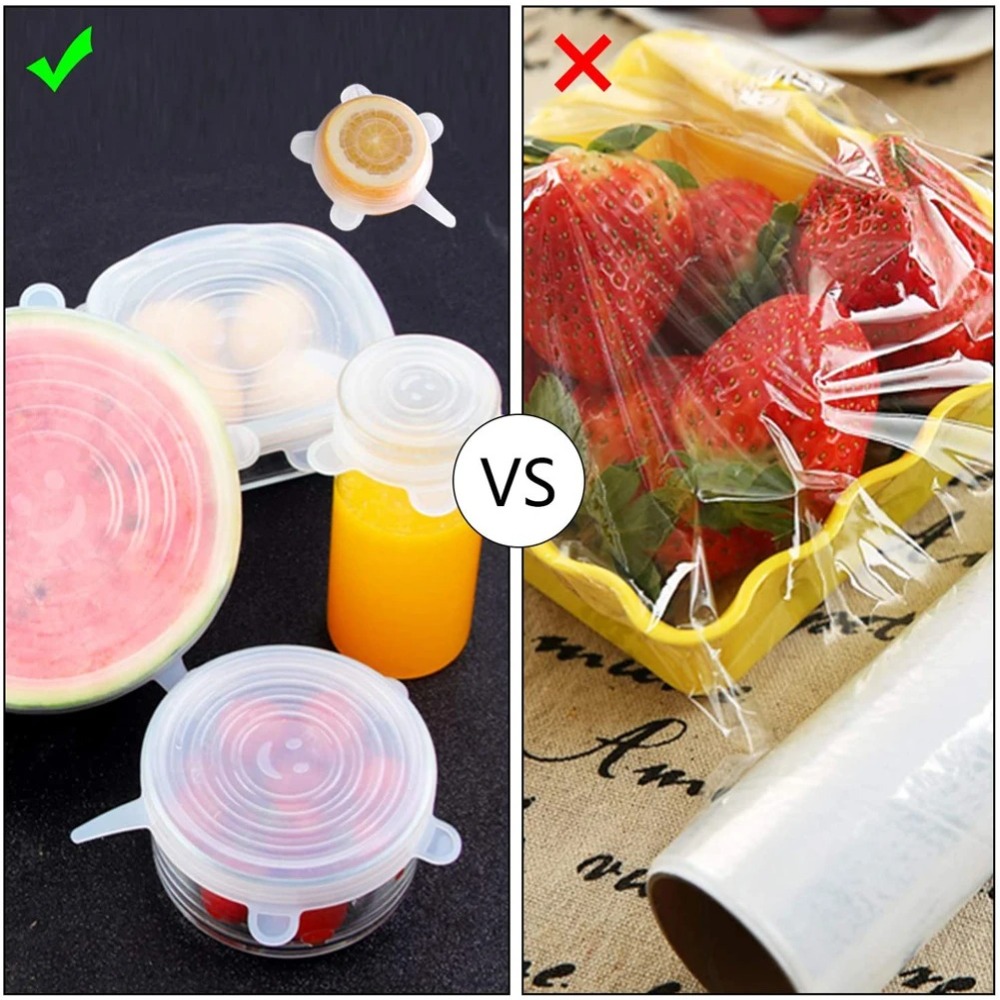 6 pçs alimentos reutilizáveis  - Silicone Stretch Lid avaliação e preço