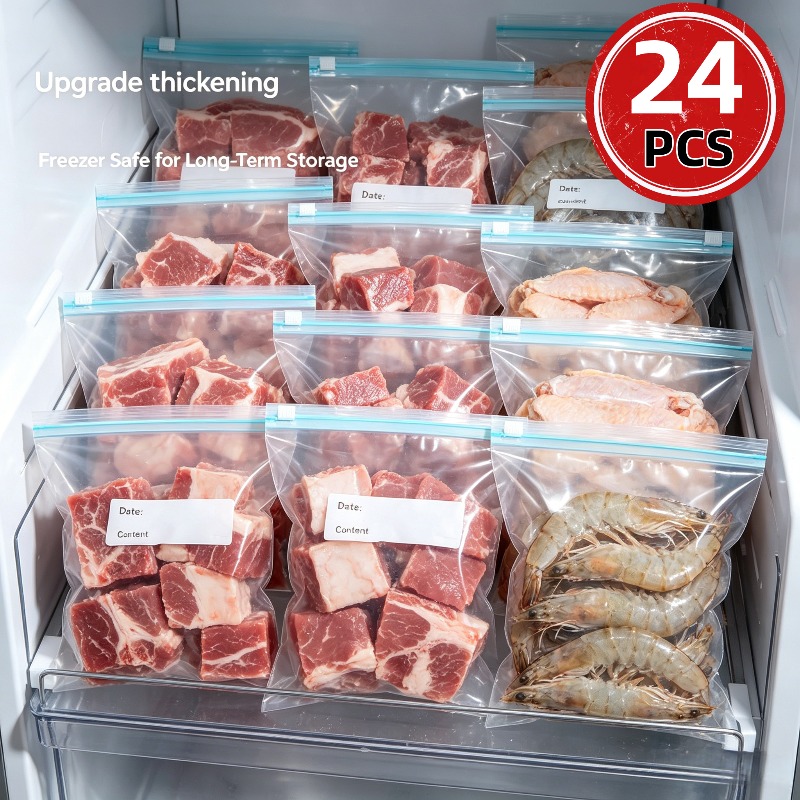 24 Sacos Reutilizáveis com Zíp - Food Storage Reusable Bags avaliação e preço