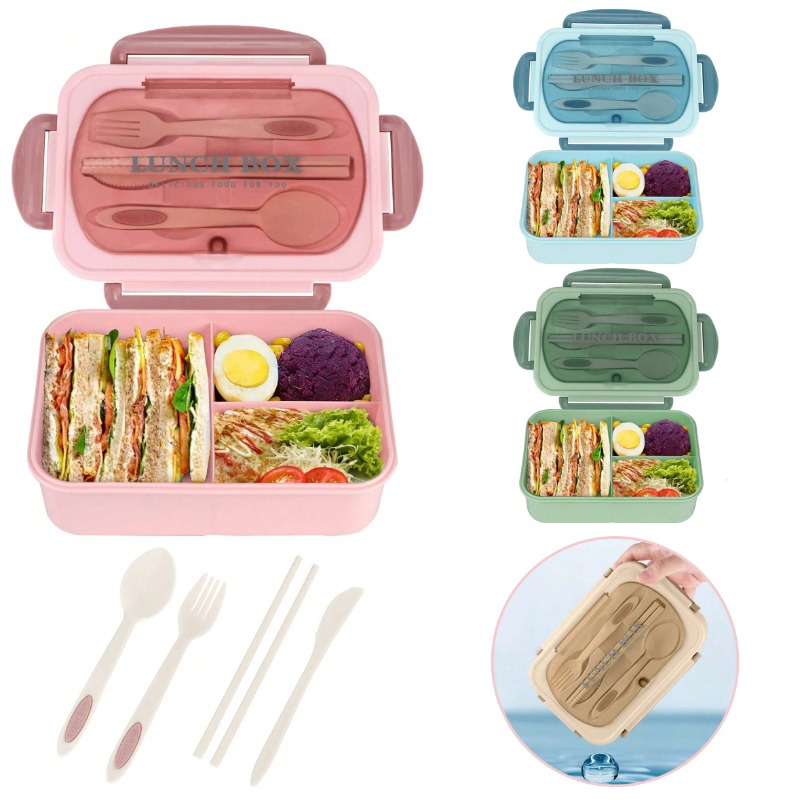 3 peças/1 peça Caixa de Almoço - Food Storage With Compartments avaliação e preço
