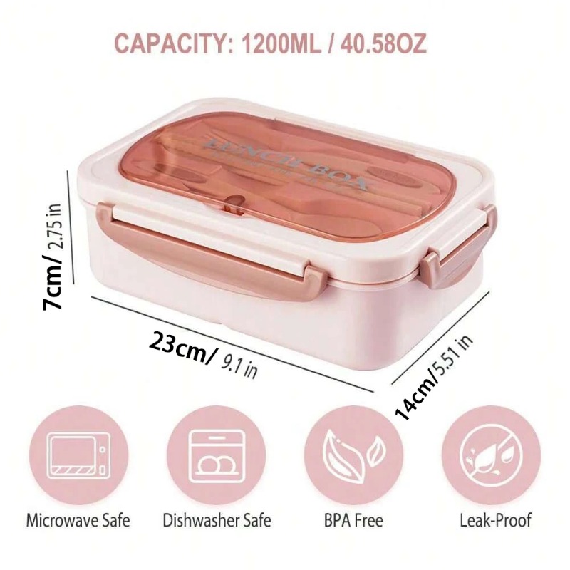 3 peças/1 peça Caixa de Almoço - Food Storage With Compartments avaliação e preço