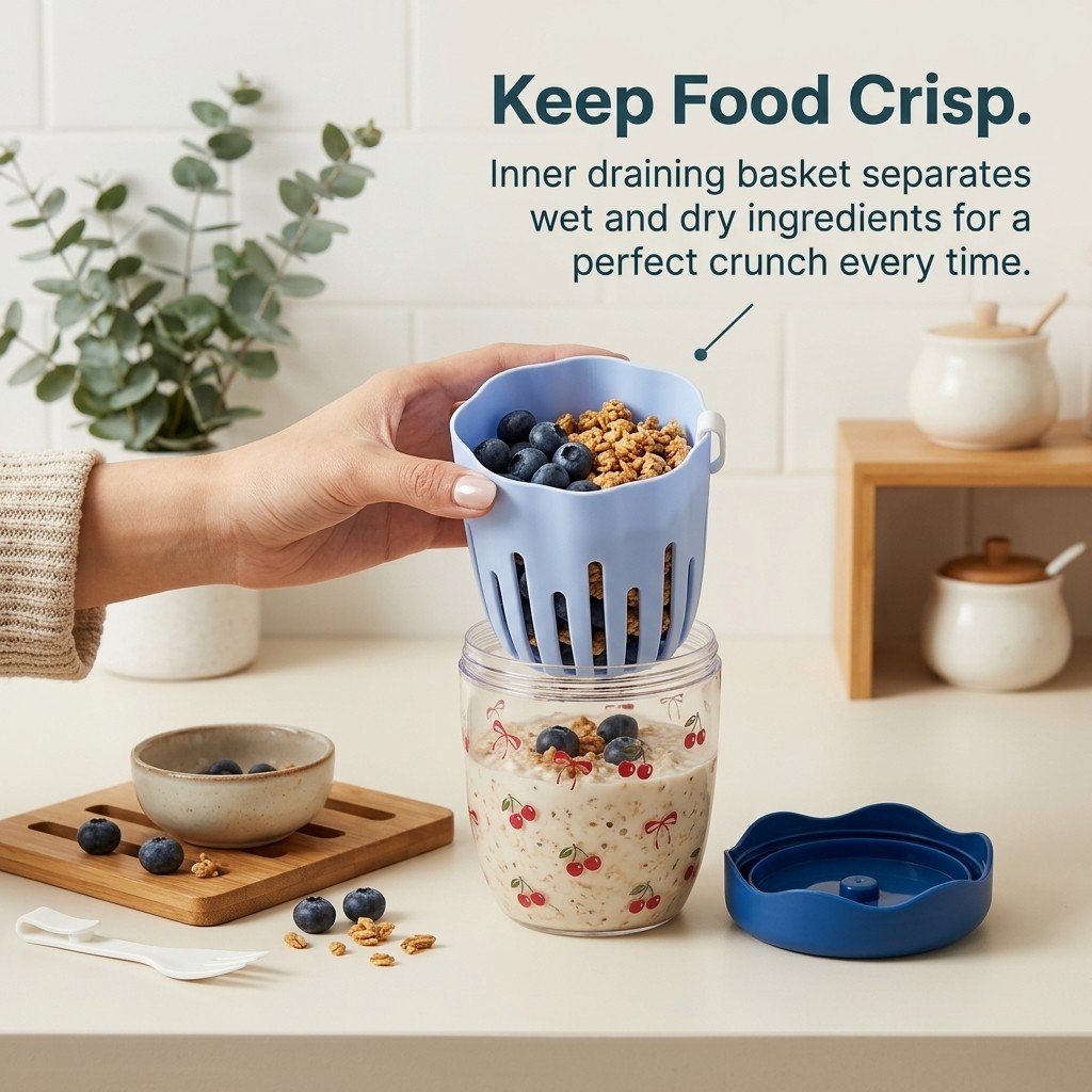 Recipiente Portátil de Plástic - Food Storage Yogurt avaliação e preço