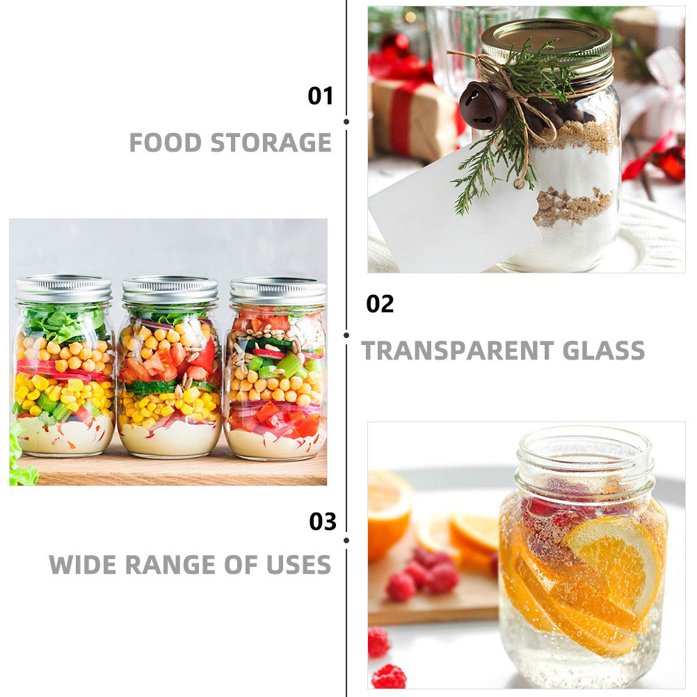 Conjunto de 6 Frascos de Vidro - Food Storage Glass Jar avaliação e preço