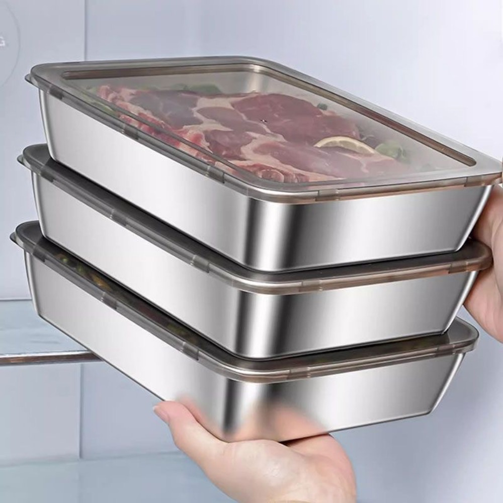 Bandeja de Servir em Aço Inoxi - Food Storage Stainless Steel Containers avaliação e preço