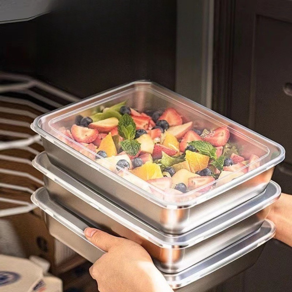 Bandeja de Servir em Aço Inoxi - Food Storage Stainless Steel Containers avaliação e preço
