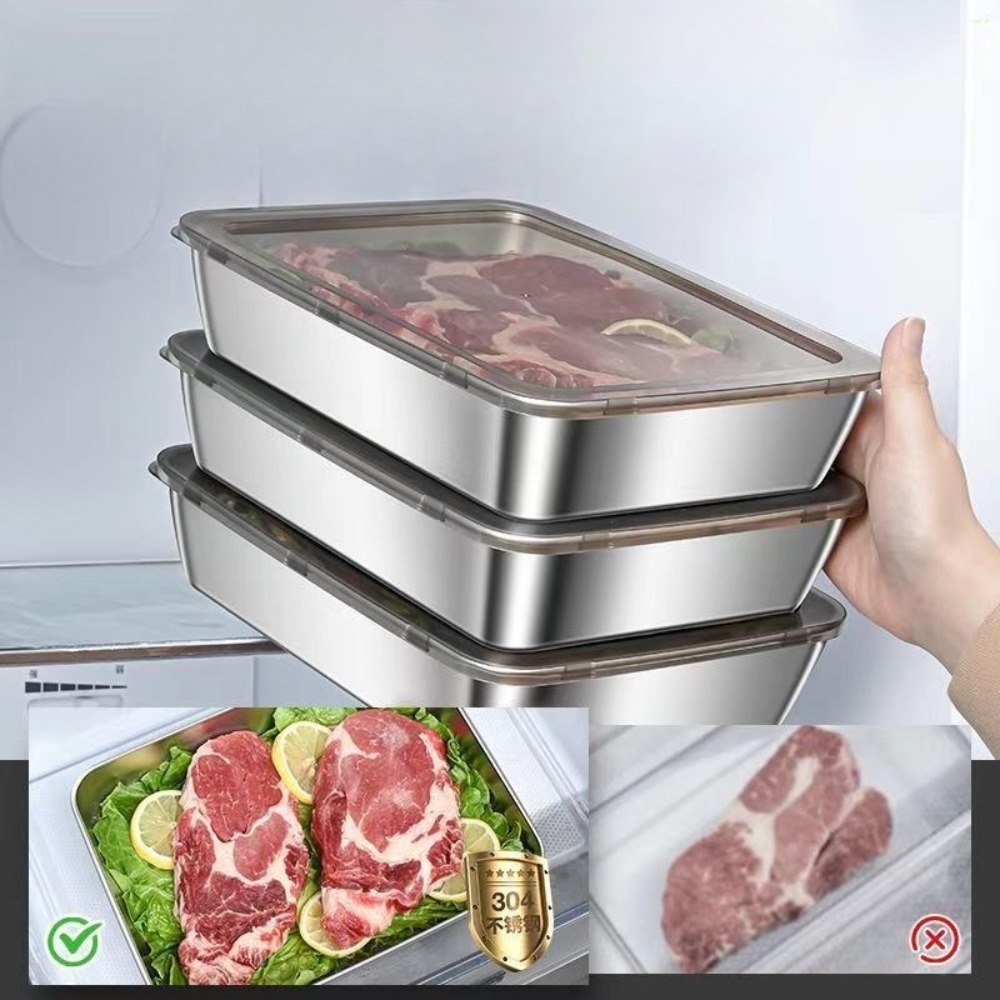 Bandeja de Servir em Aço Inoxi - Food Storage Stainless Steel Containers avaliação e preço