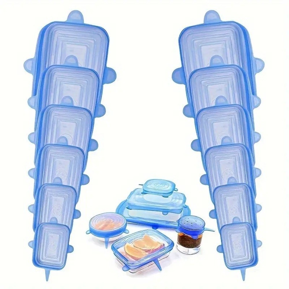 6PCS Tampas de Silicone Reutil - Silicone Stretch Lid avaliação e preço