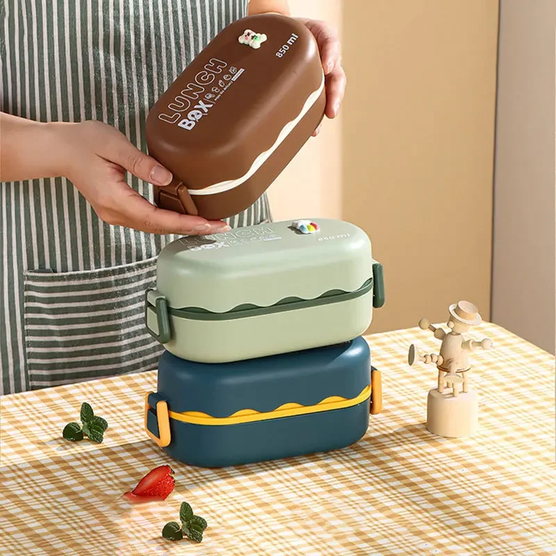 Dupla Camada De Plástico Compa - Food Storage With Compartments avaliação e preço