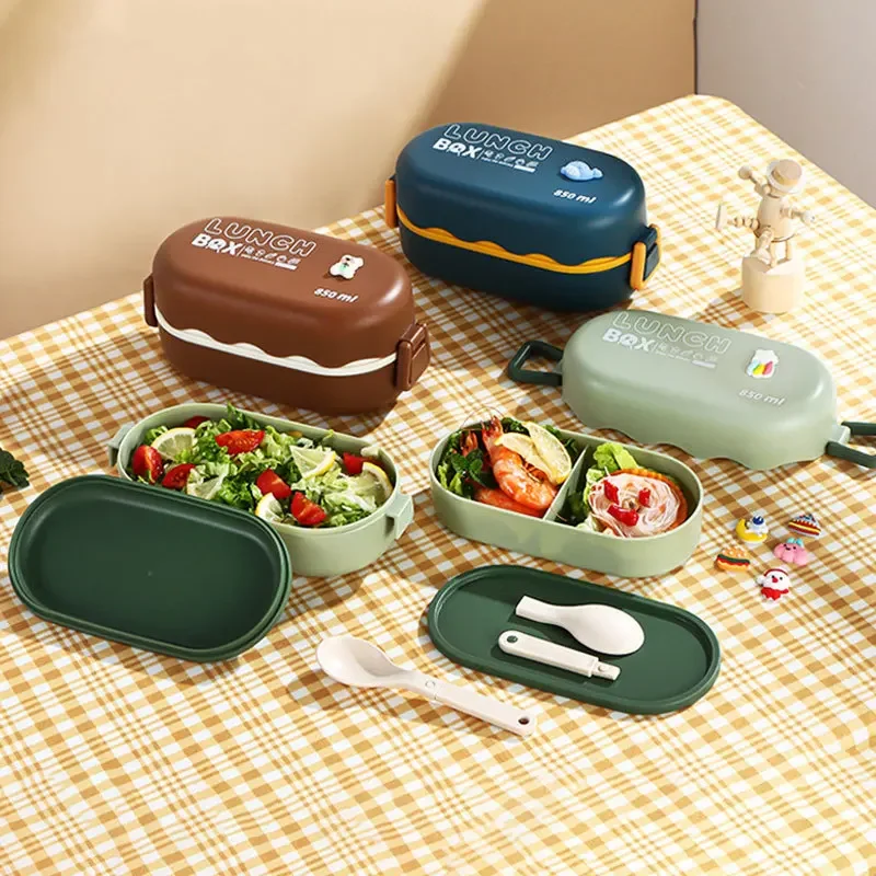 Dupla Camada De Plástico Compa - Food Storage With Compartments avaliação e preço