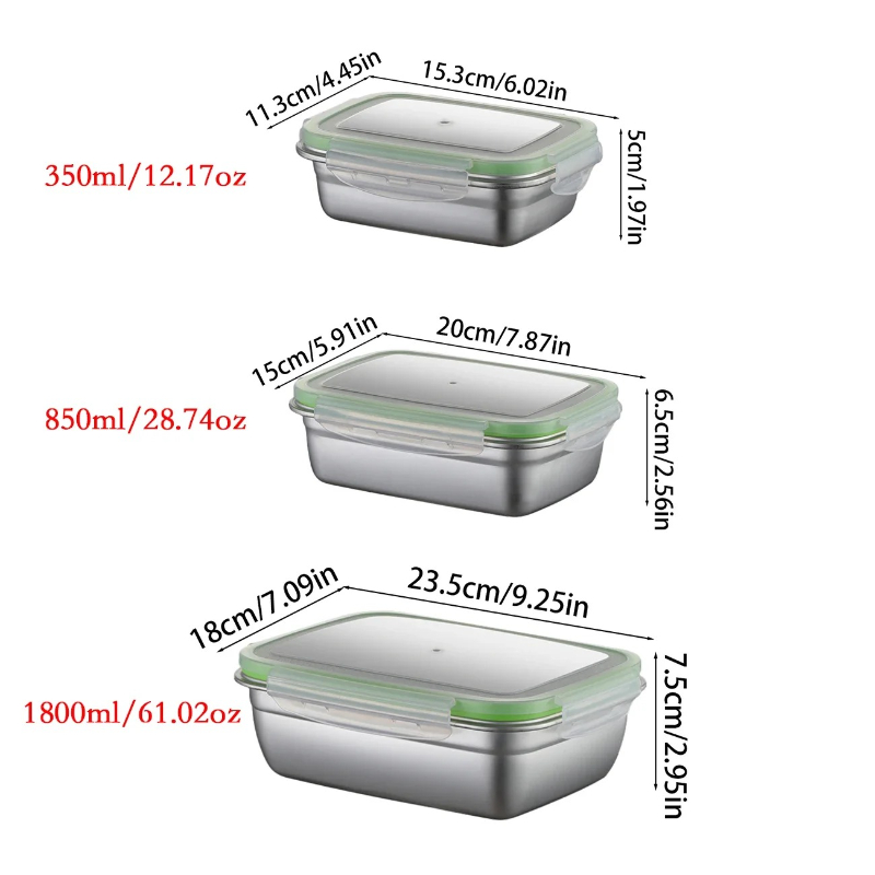 Conjunto de lancheira de aço i - Food Storage Stainless Steel Containers avaliação e preço