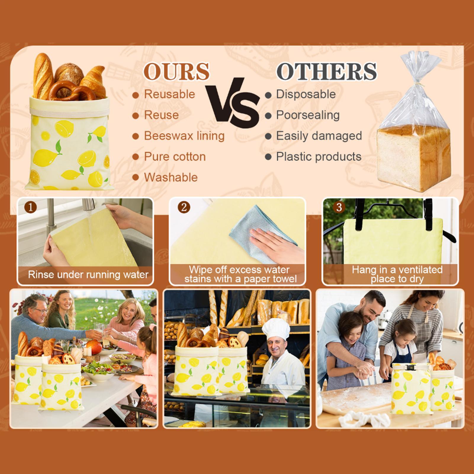Sacos de pão reutilizáveis sac - Food Storage Reusable Bags avaliação e preço
