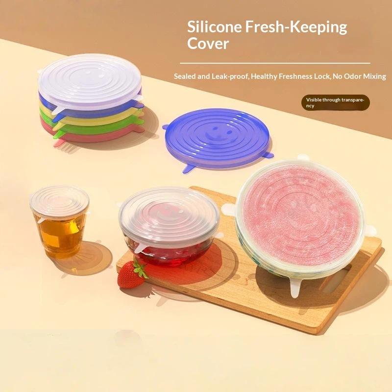 6 Peças de Tampas de Silicone  - Silicone Stretch Lid avaliação e preço