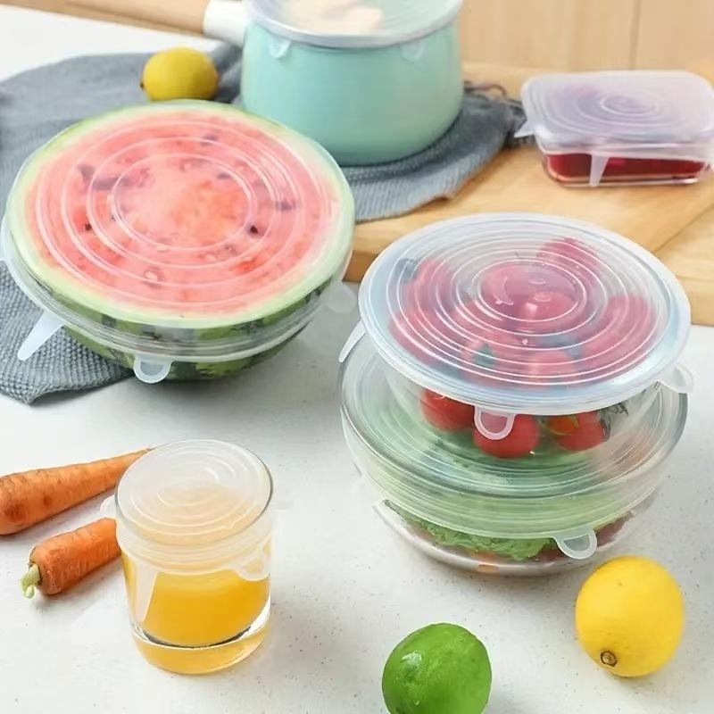6 Peças de Tampas de Silicone  - Silicone Stretch Lid avaliação e preço
