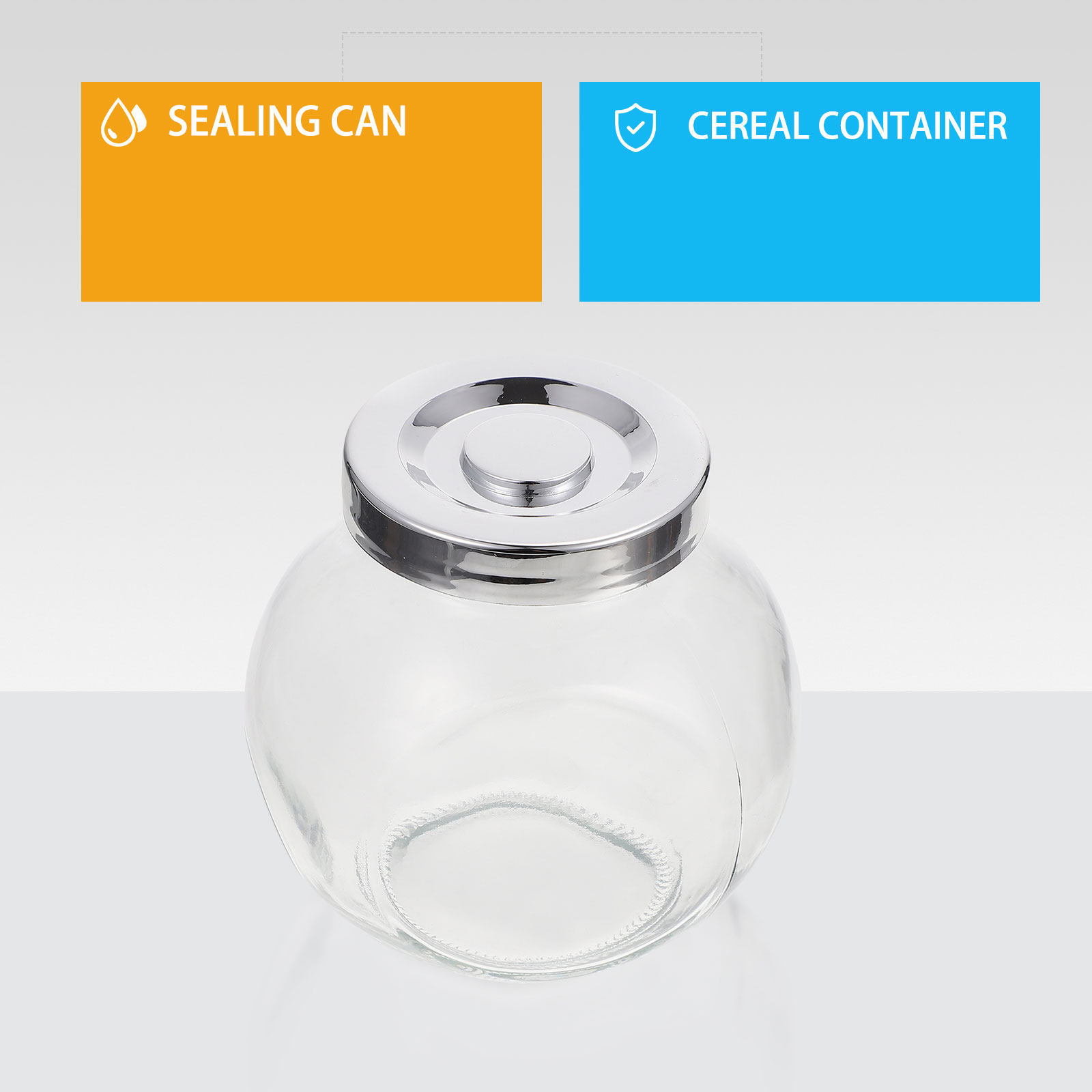 2 Frascos de Armazenamento de  - Food Storage Glass Jar avaliação e preço
