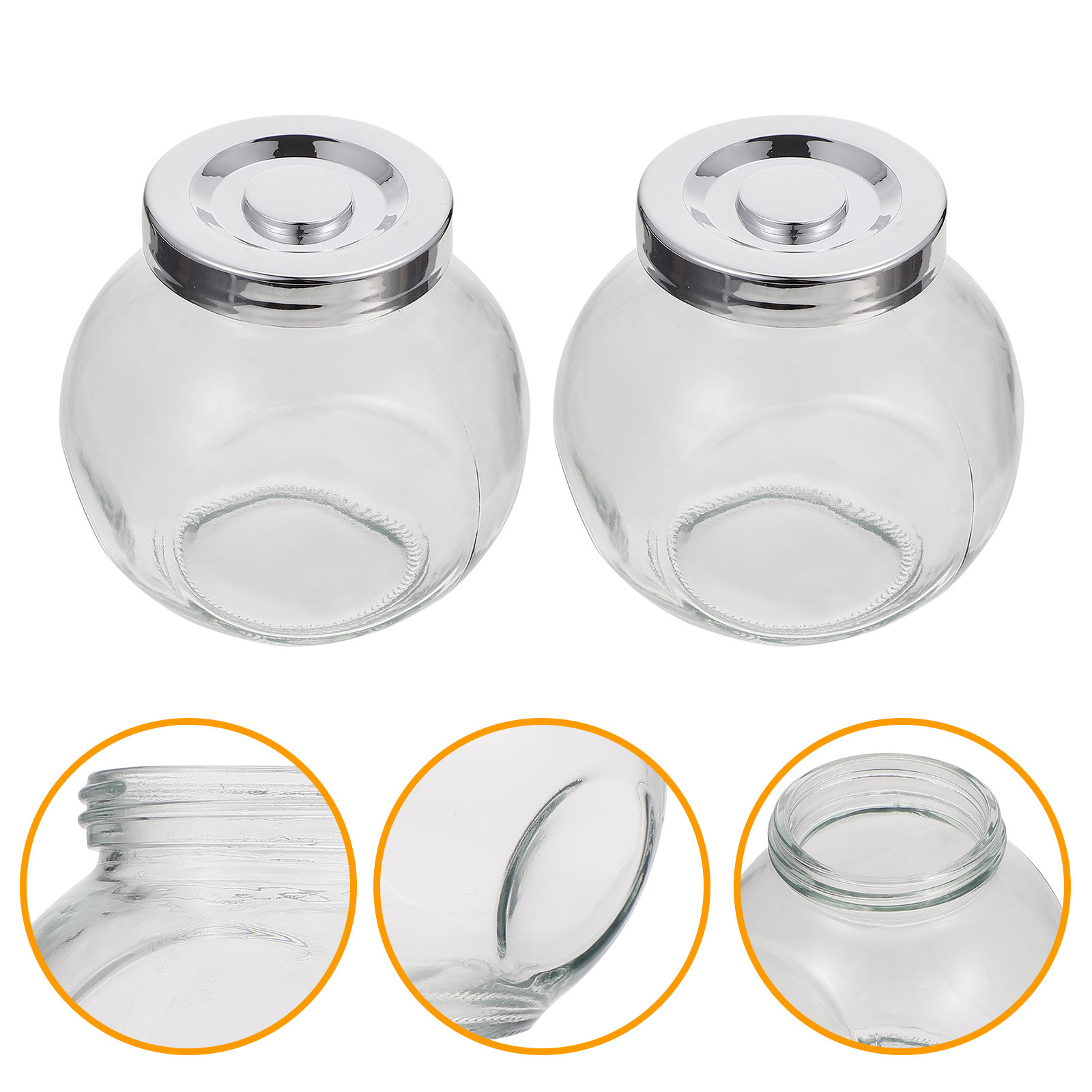 2 Frascos de Armazenamento de  - Food Storage Glass Jar avaliação e preço