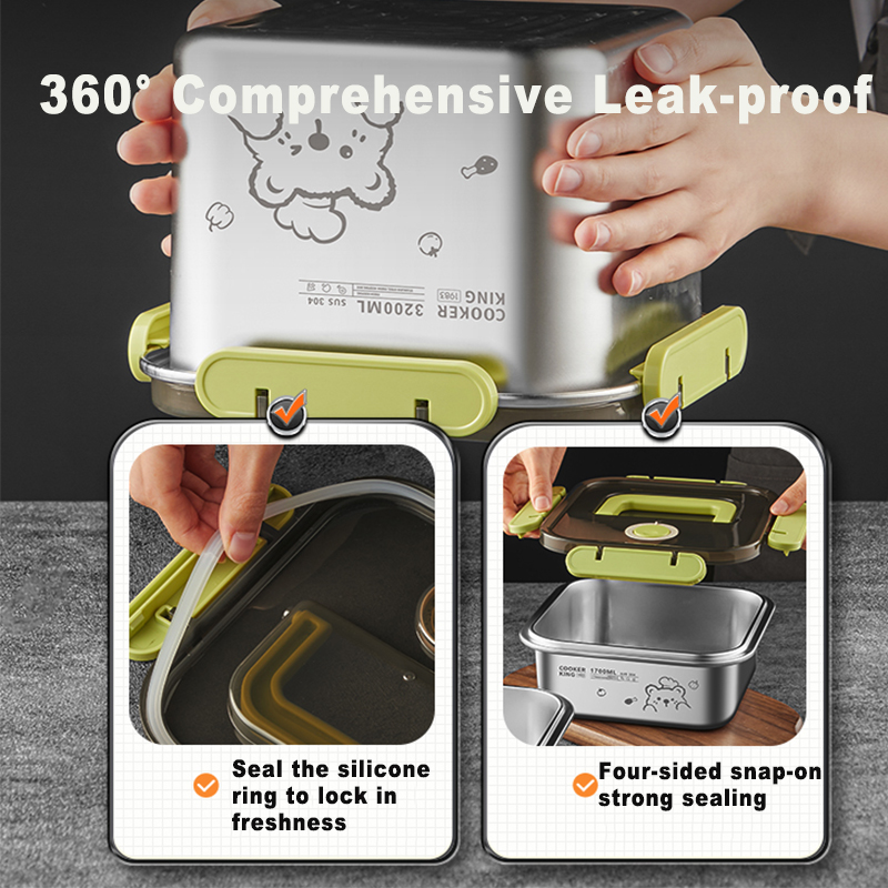 COOKER KING 420ml-6200ml Recip - Food Storage Stainless Steel Containers avaliação e preço
