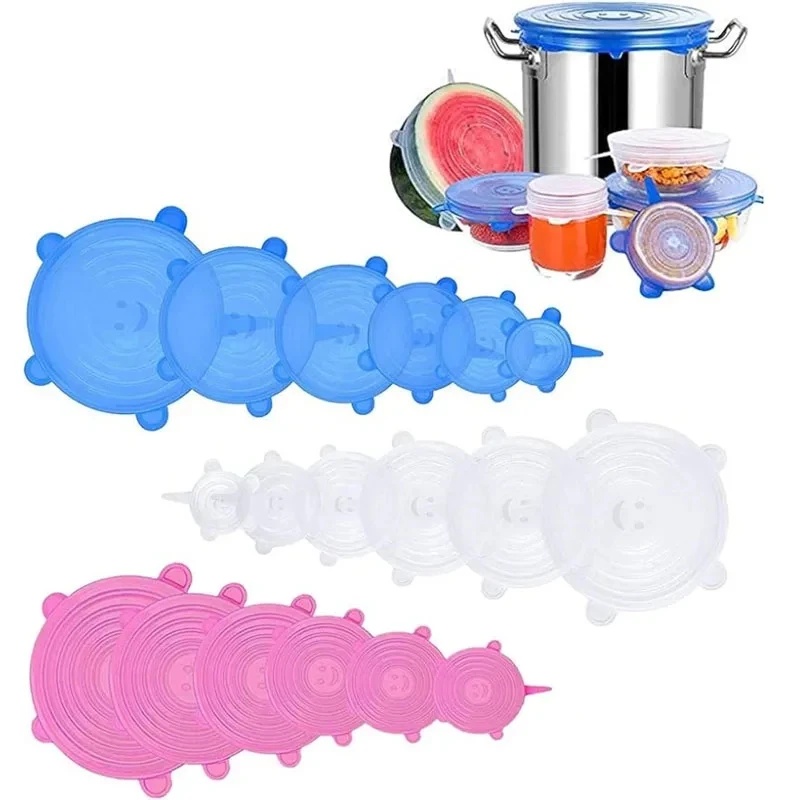 Conjunto de 1/2 tampa de silic - Silicone Stretch Lid avaliação e preço