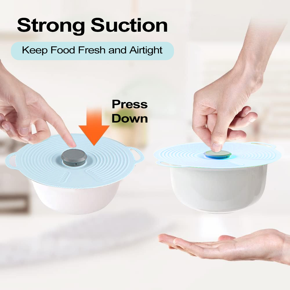 Tampas de silicone Leeseph par - Silicone Stretch Lid avaliação e preço