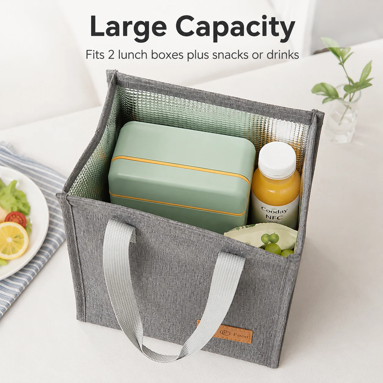 Bolsa Térmica para Almoço, Por - Food Storage Reusable Bags avaliação e preço
