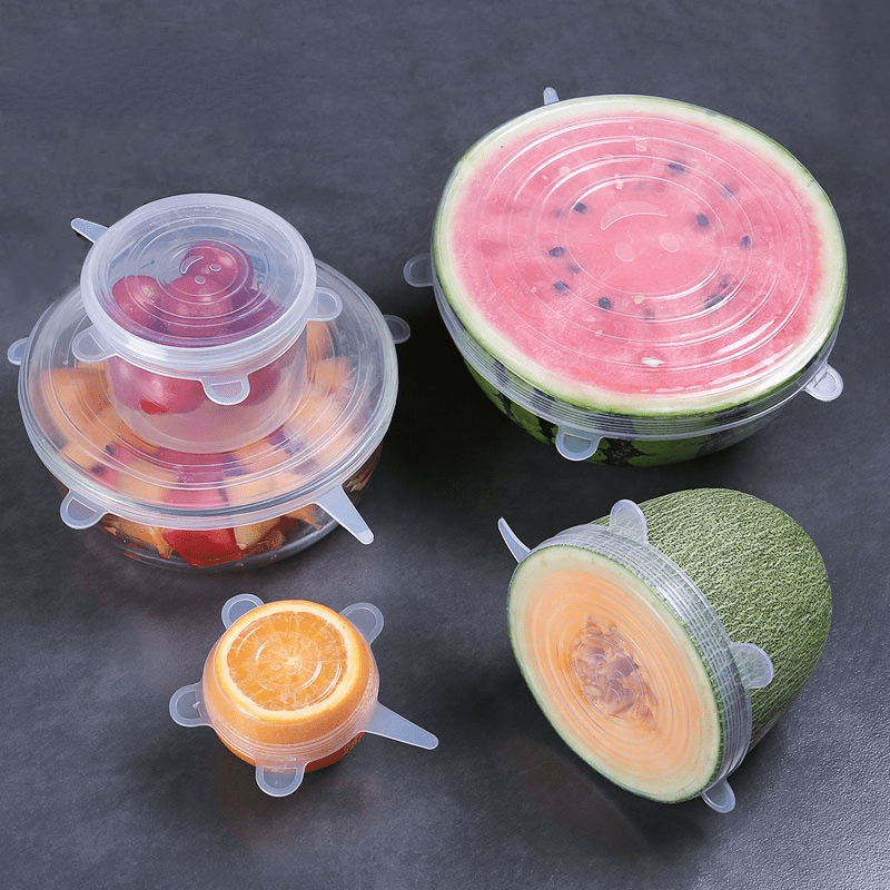 6 Peças de Tampas de Silicone  - Silicone Stretch Lid avaliação e preço